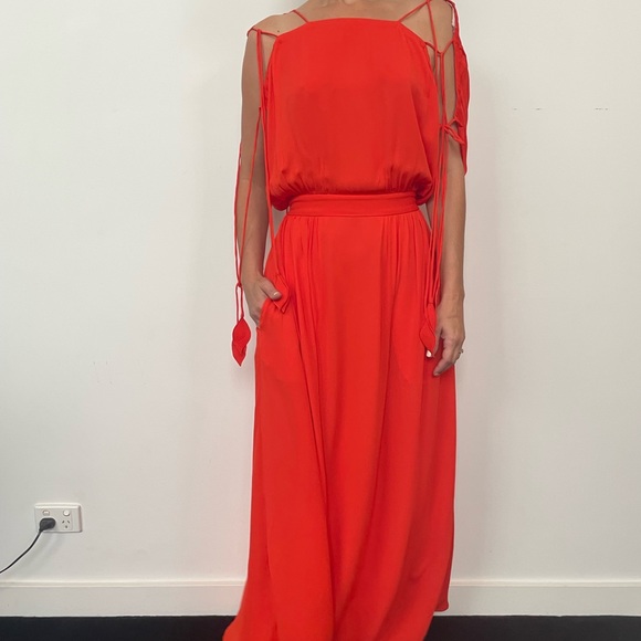 Tory Burch red maxi dress Evalene Dress - Picture 4 of 11